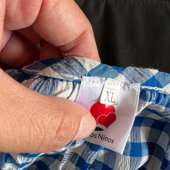 Blue checkered jumpsuit - Picture 2 of 2